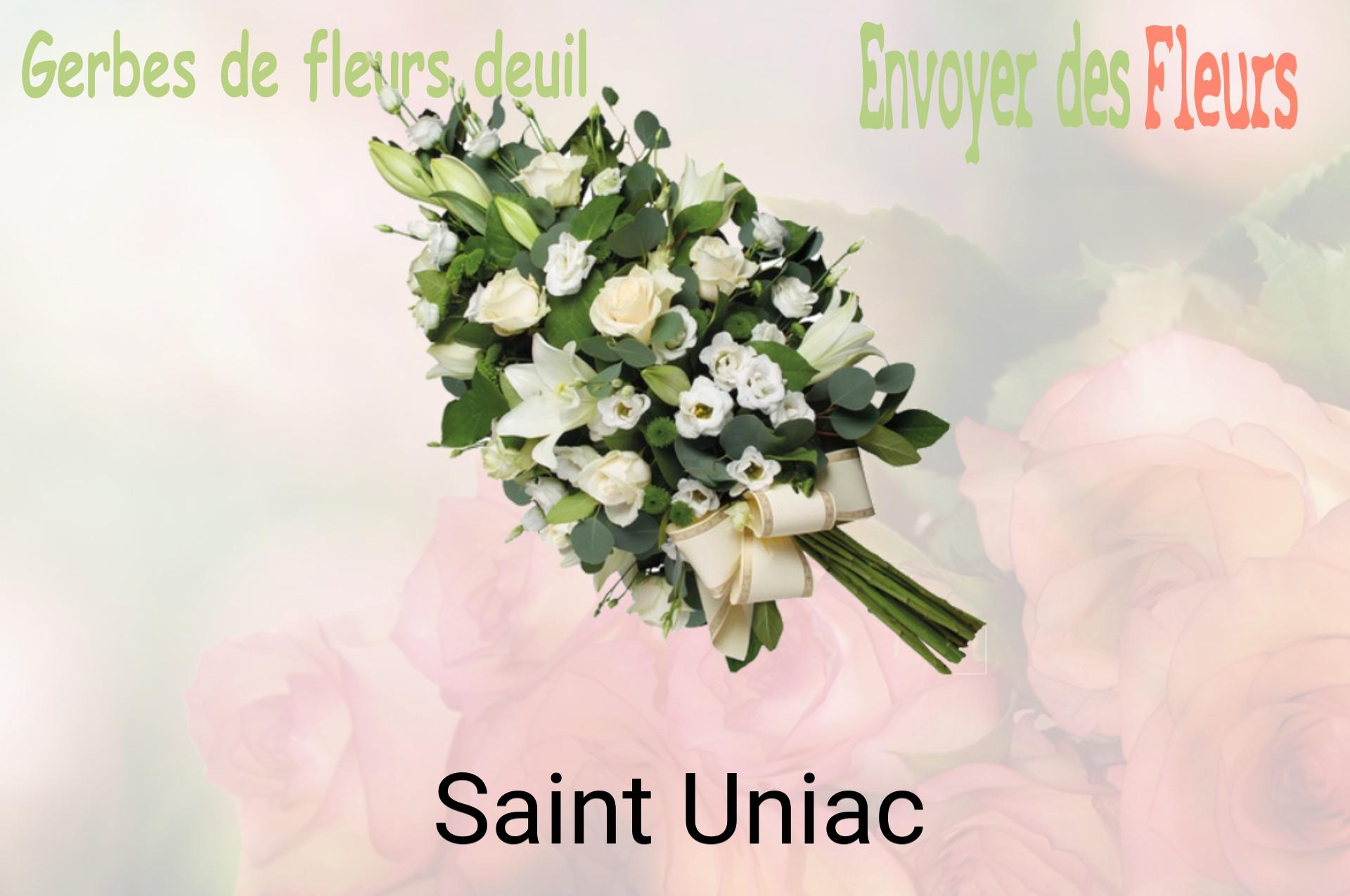 Gerbe de fleurs de deuil livrée à Saint-Uniac